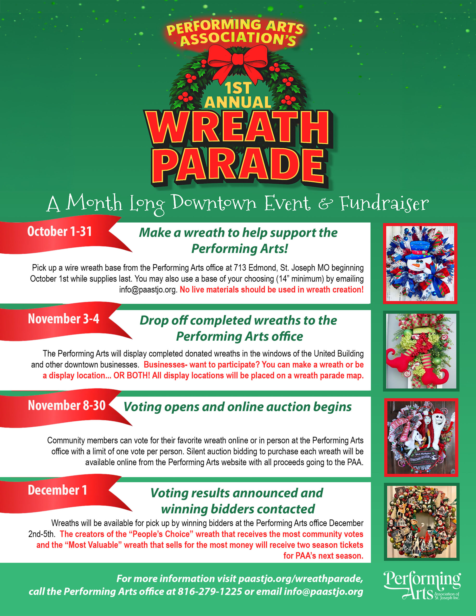 Performing Arts Wreath Parade